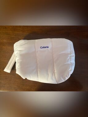 White Puffer Baby Bag - Quilted Travel Pouch